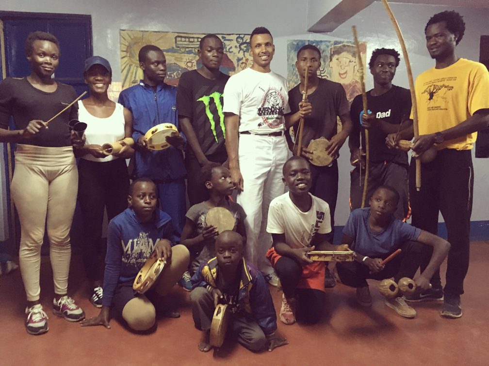 Capoeira group with instruments
